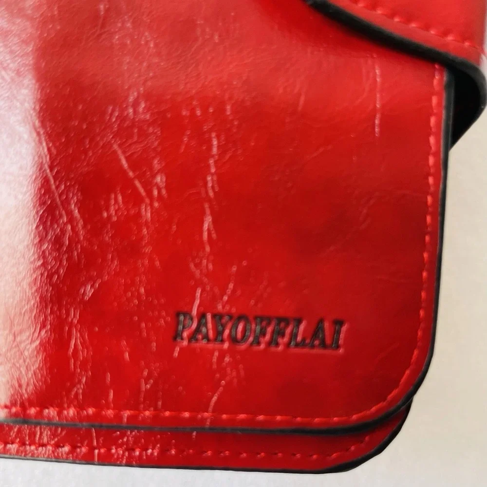 Men's long zipper Red wallet, leather wallet,Men's business handbag,cards Slots